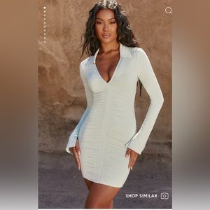 Light Blue Sleeve Bodycon Dress